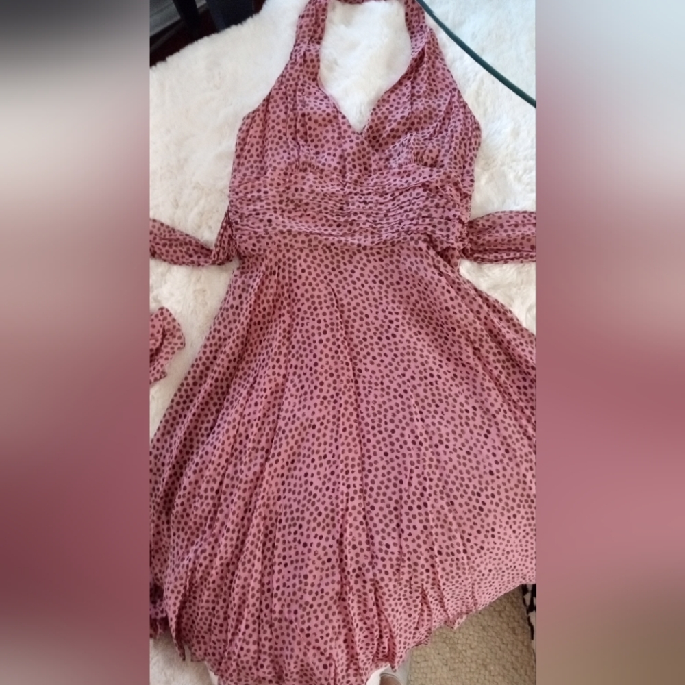 Gorgeous Maggie London Size 10 Silk Dress Just Beautiful